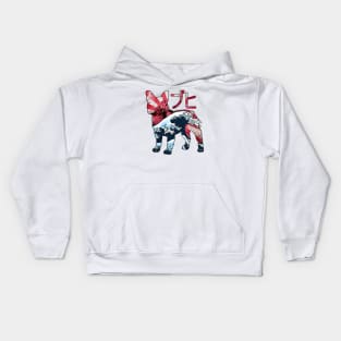 Frenchie ブヒ "Buhi" - The Great Wave off Kanagawa Japanese French Bulldog Kids Hoodie